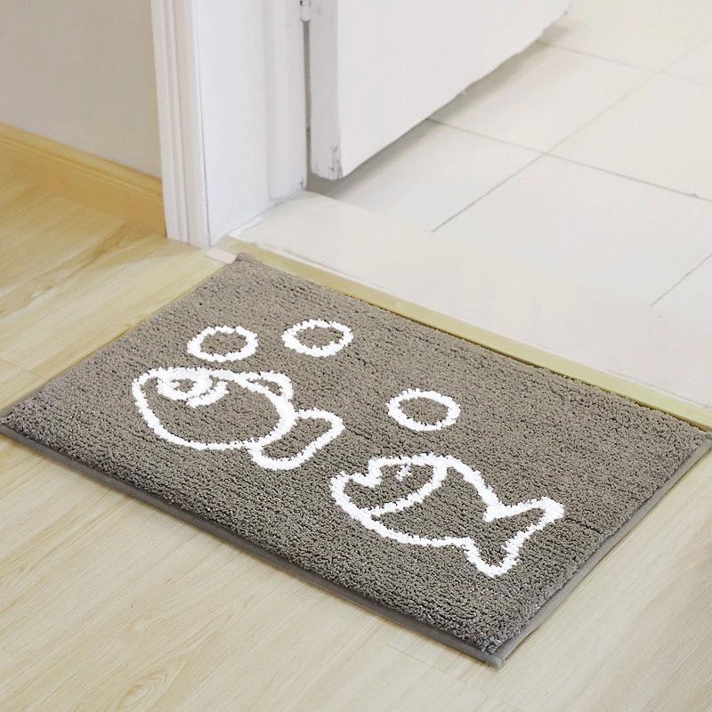 Toilet Floor Surface Mat Toilet Door Moisture-wicking Carpet Door Rug Entry Bedroom Floor Mat Bathroom Slip-resistant Mat