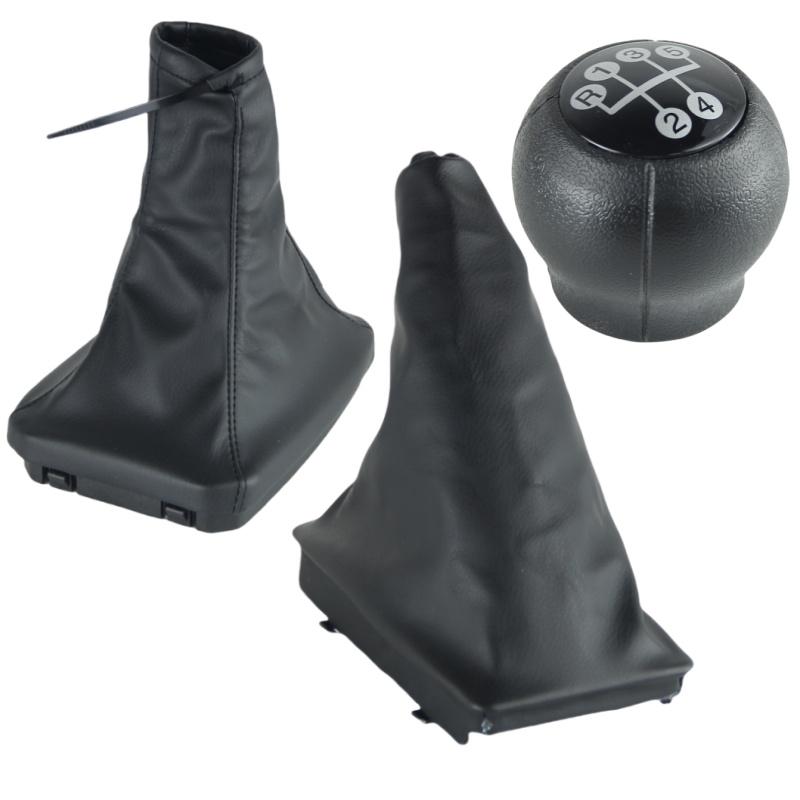 For OPEL CORSA C (01-06) TIGRA B (04-12) COMBO C(01-11) Car Gear Shift Knob Head Leather Gaiter Boot Cover Handbrake Case Collar