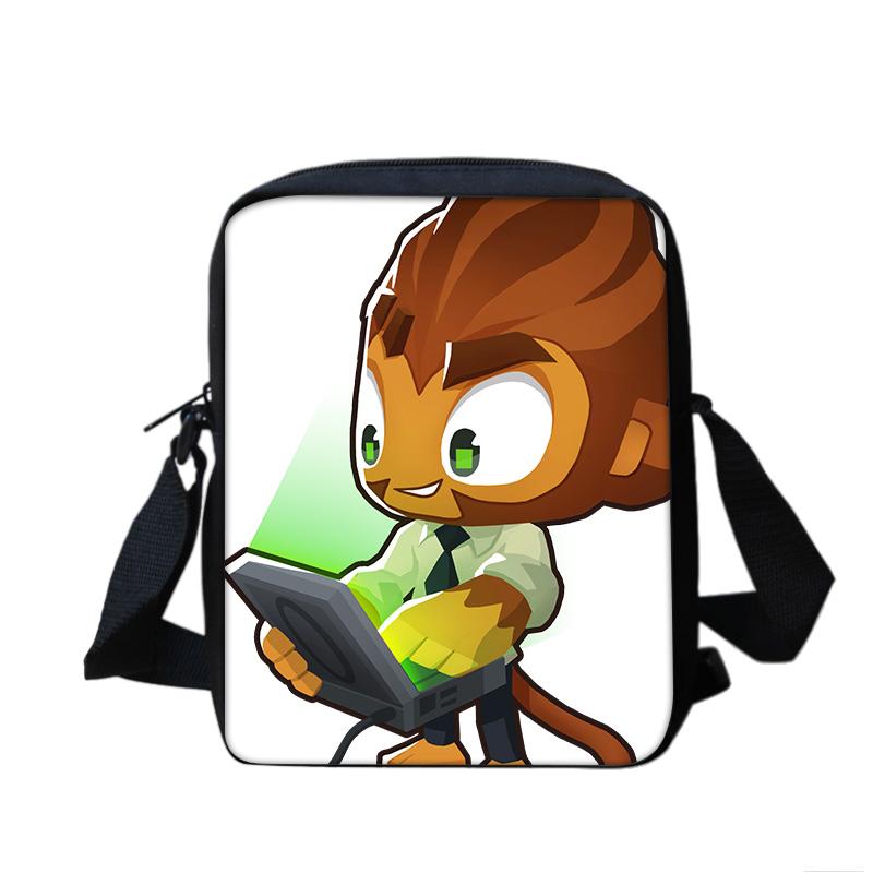 Bloons TD 6 shoulder bag, large capacity, compact, new trend, game printing, kindergarten, elementary school, boys and girls