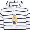 Polo Ralph Lauren Logo Stripe Printed Long Sleeve Hoodie Men hoodies White 710795725-001