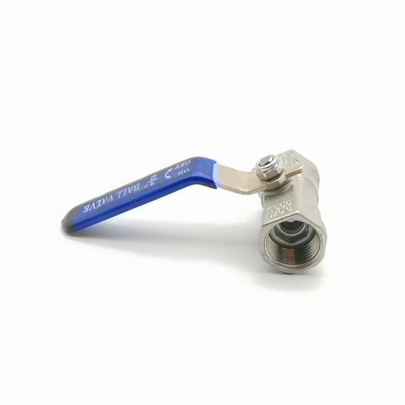 304 Stainless Steel One-Piece Threaded Ball Valve, DN8/10/15/20