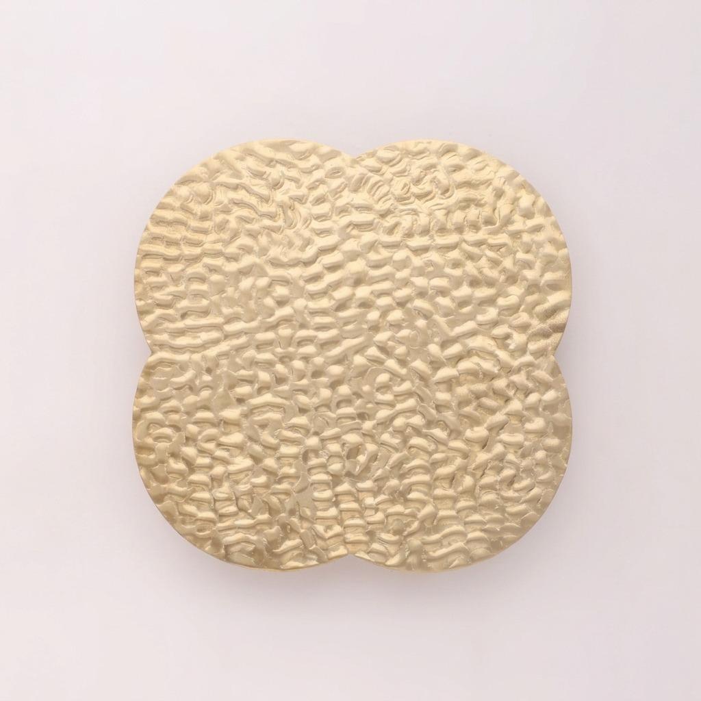 Alma Hammered Flower Inspired Handmade Brass Tealight Holder