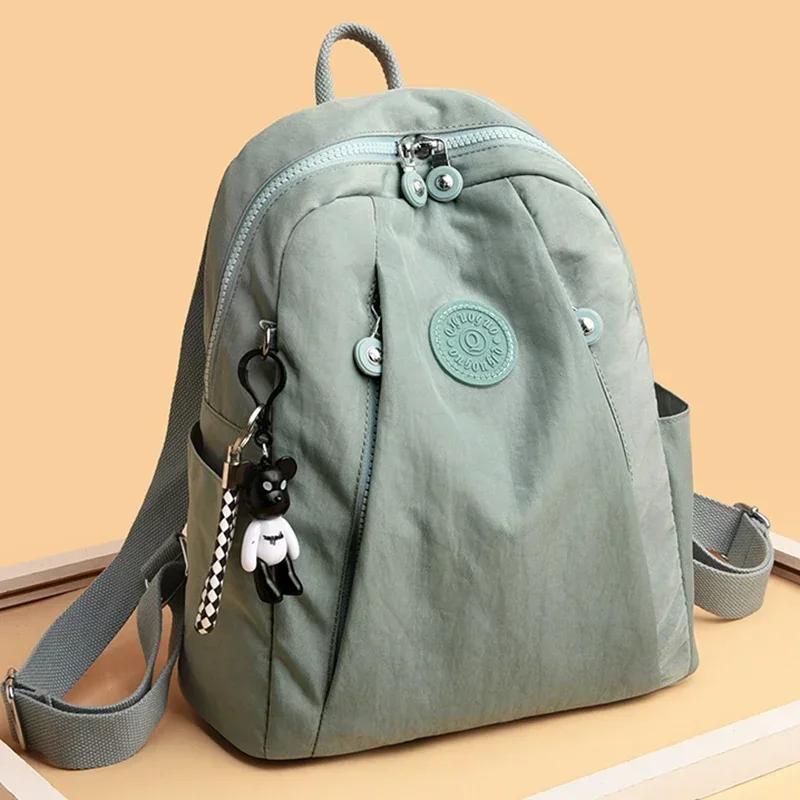 2025 New Waterproof Nylon Cloth Women Backpack Fashion School Bags For Teenage Girls High Quality Shoulder Bag Travel Back Pack