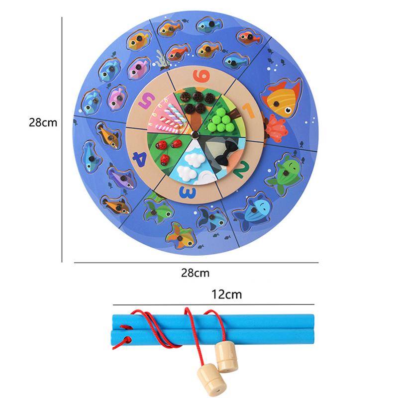 Toddler Magnetic Fishing Game Montessori Parish Toy Number Cognition Fine Motor Training Sensory Toy Baby Education Creative Toy