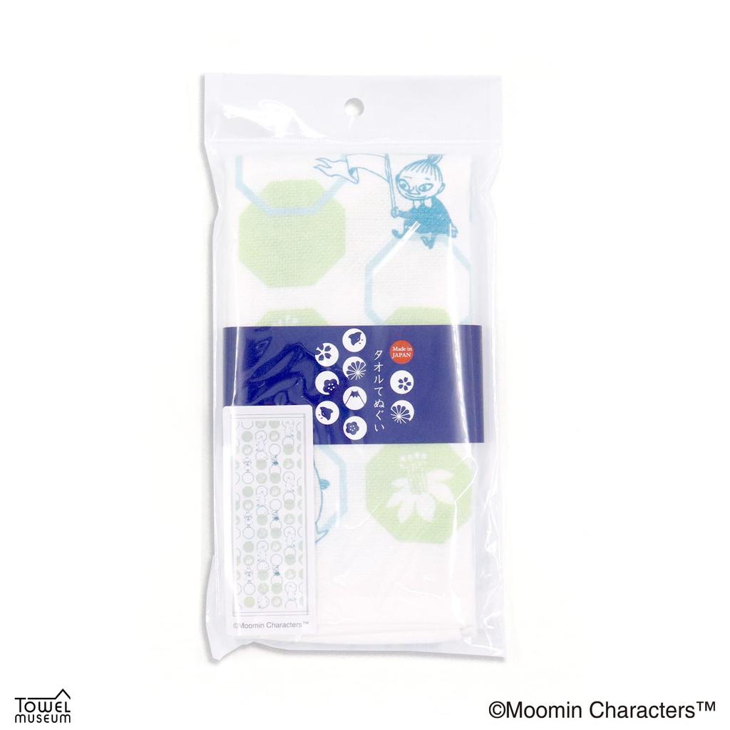 Museu da Toalha Tenugui Feito em 34 x 90 Toalha Moomin, Japão, 100% Algodão, Aprox. cm, Sonho, Verde, 47-0192120