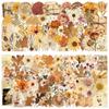 Floral Leaf Design Dried Flower Pattern Sticker Self Adhesive Scrapbook Journal Decor  Luggage