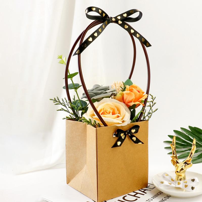 10 Meters/roll 1Cm Hot Stamping Peach Heart Ribbon Love Ribbons Valentine's Day Packaging Handmade Gift Packaging Decoration New