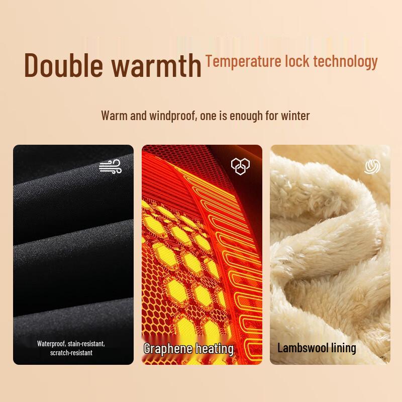 Mao Ren Men's Graphene Sherpa Lined Winter Warm Pants