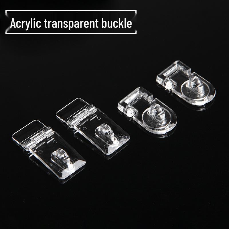 Punch-Free Transparent Acrylic Latch for Door, Box, and Toy