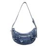 Denim Lazy Wind Dumpling Bag Women's 2025 New Versatile Shoulder Bag Large Capacity Casual Commuter Messenger Bag