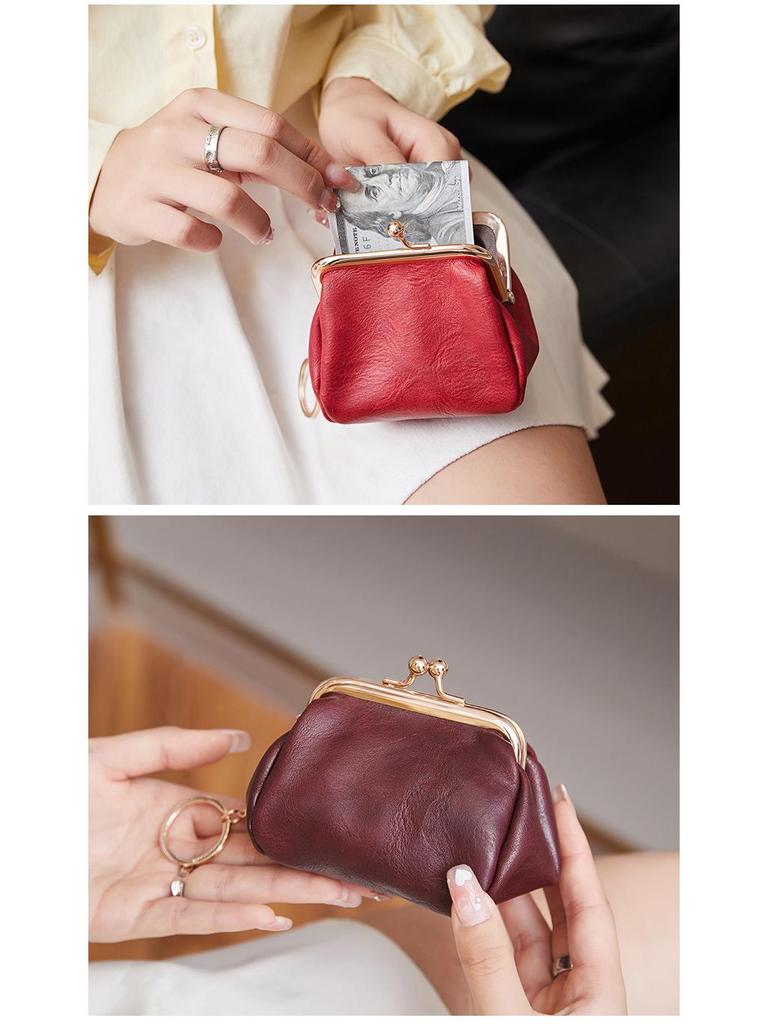 Retro Japanese Mini Clasp Coin Purse - Creative & Portable Coin Storage.