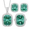 WNFU Women's Jewelry Set, Paraiba Green, Copper