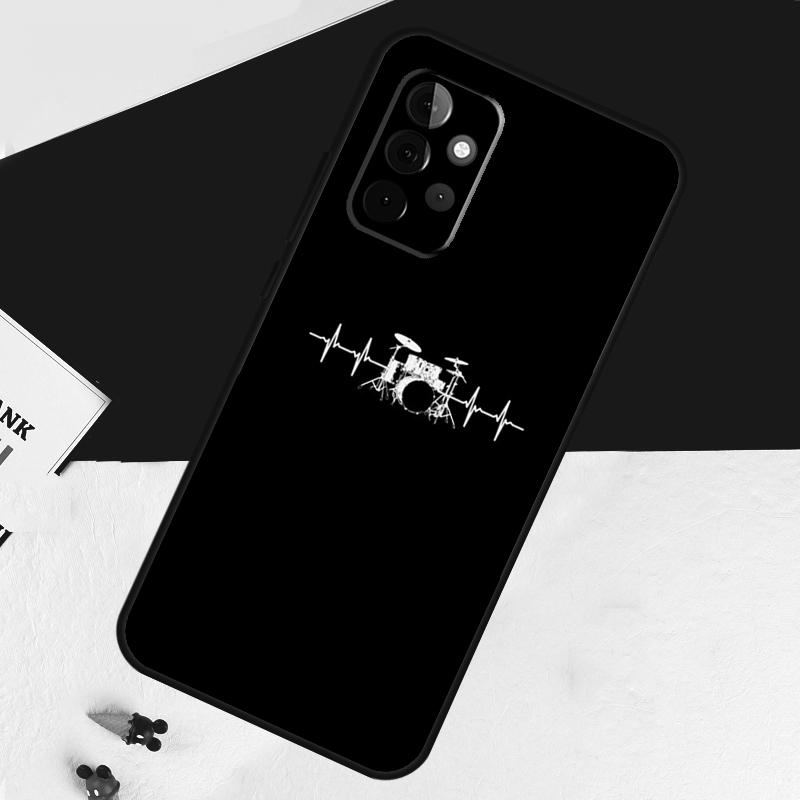 Musical Instrument Drum Case For Samsung Galaxy A54 A34 A14 A53 A13 A33 A73 A12 A22 A32 A52 A52S A51 A71 A50 Cover Coque
