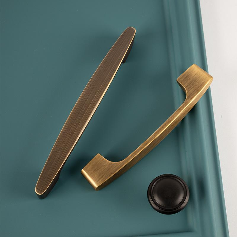 JOYLIFE Solid Brass Cabinet Handles: Single Hole Drawer Pulls & French Door Handles for Wardrobe