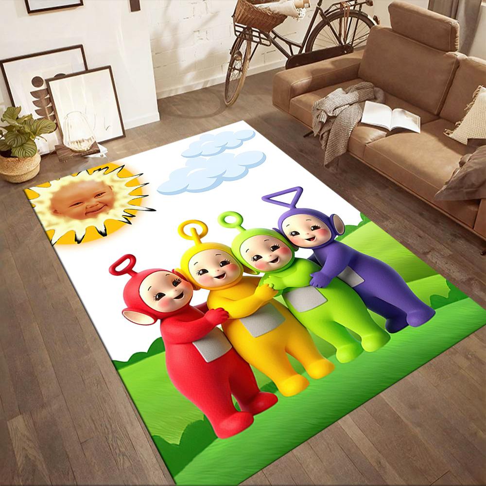 Teletubbies Friends Sun Square Rugs Are a Great Choice for Living Rooms, Bedrooms, Home Décor, and As Gifts.