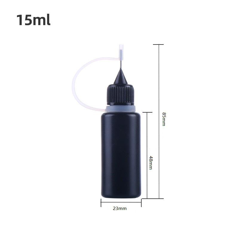 30ml Black Lightproof Bottle for Tattoo Ink, Vape Juice, 10-30ml Needle Dropper for Tattoo Ink Cream, Vape Juice, Nail Polish Remover