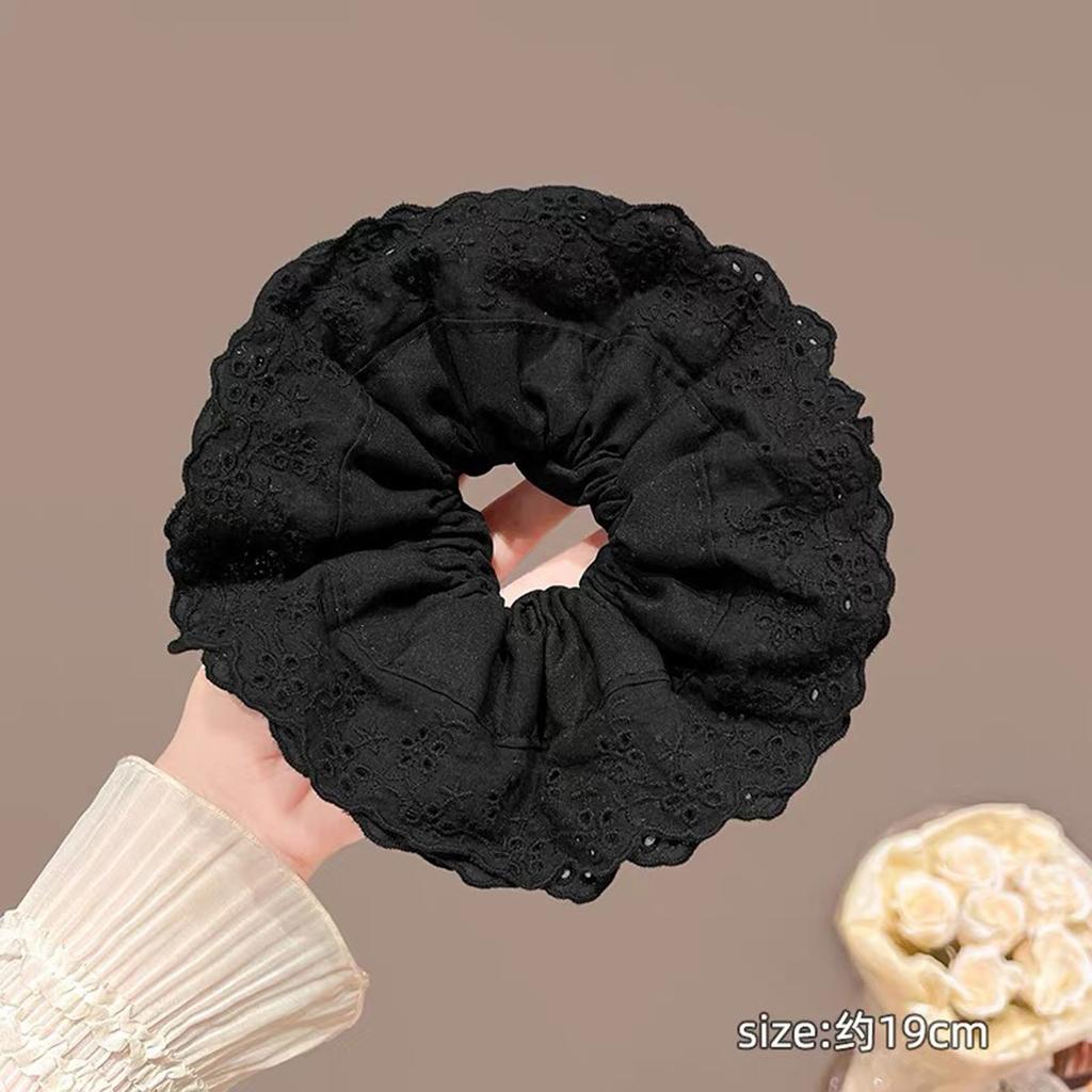 Stylish Lace Hair Scrunchies No Damage Scrunchy Hair Bands Ponytail Holders for Thick Curly and Thin Fine Hair