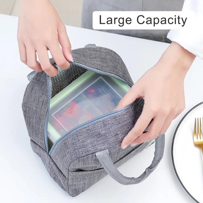 Fresh Cooler Bags Insulated Lunch Bag For Women Kids Waterproof Thermal Bag Portable Lunch Box Ice Pack Pouch Food Picnic Bags