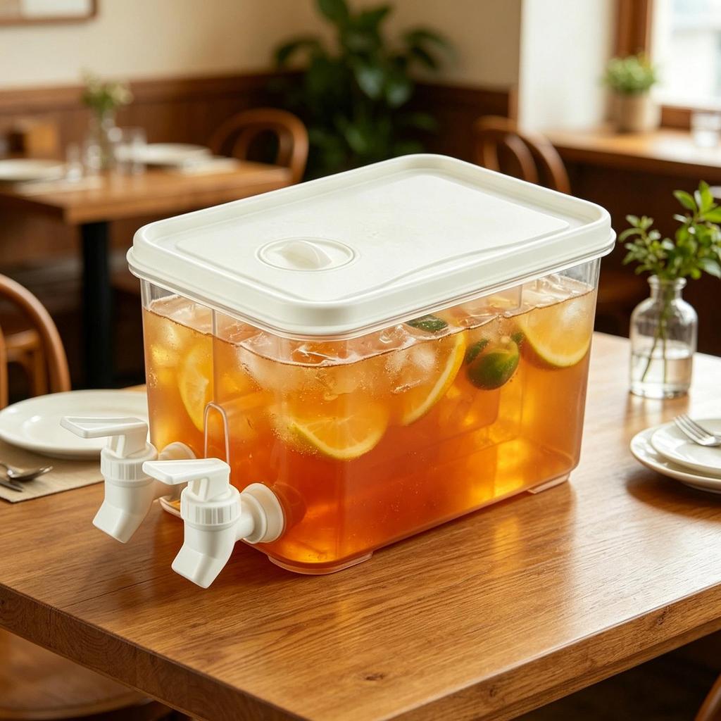 Water Dispenser For Fridge 3L Drinking Pitcher With Spigot Fridge Beverage Dispenser For Juice Cocktails Iced Tea Soda Party