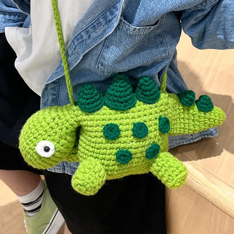 Dinosaur Cute Mini Cartoon Coin Purse Woven Bag For Boys And Girls Use Daily
