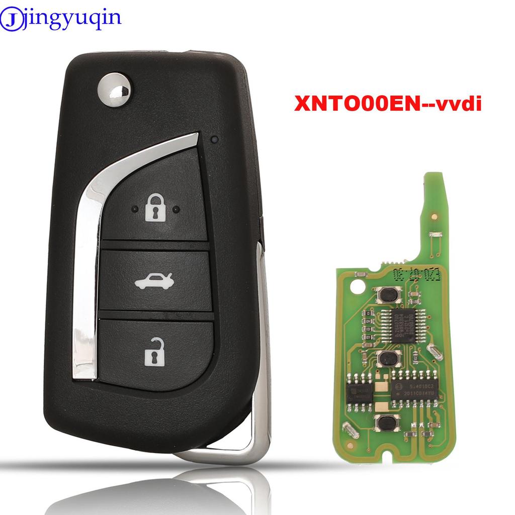Jingyuqin XHORSE VVDI2 XNTO00EN Für Toyota Typ Drahtloser Universal-Fernschlüssel 3 Tasten XN008 Fernbedienung mit NXP Chip