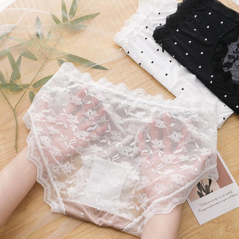 Sexy and Pure Desire Panties Lace Satin Large Size Women’s Panties