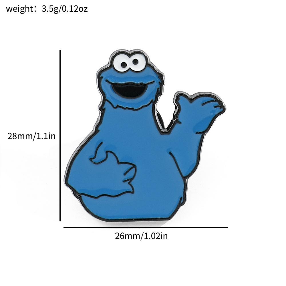 

Cute Sesame Street Character Metal Badge Sesame Street Elmo Big Bird Cookie Monster Brooch