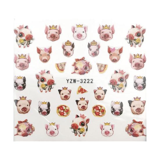 10Pcs Fingernails Decals Stunning Visual Effect Decorative Eco-Friendly Delicate DIY Nail Art Paper Transfer Decal for Manicure Store