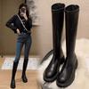 Long Boots 2025 Velvet New Winter Small Thin Tall Knight Boots Increase Height and Slim Long Boots