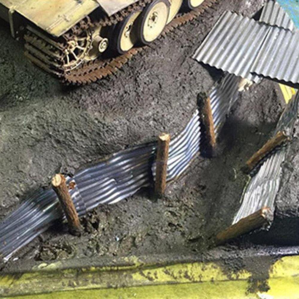 Scale Building Making Sand Table Miniature Corrugated Tile Steel Shed Wargame Scenery Scene Model
