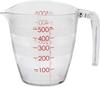 Marna 500ml Measuring Cup with Graduations Hook JA204CL Easy-to-Read (Microwave/Dishwasher/Heat-Resistant), Easy-Pour, Hole, Wall-Mountable Storage,