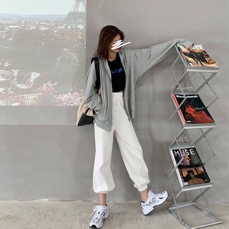 Women's Trendy 2025 Spring & Autumn Loose Zipper Long Sleeve Plus Size Cardigan Hoodie