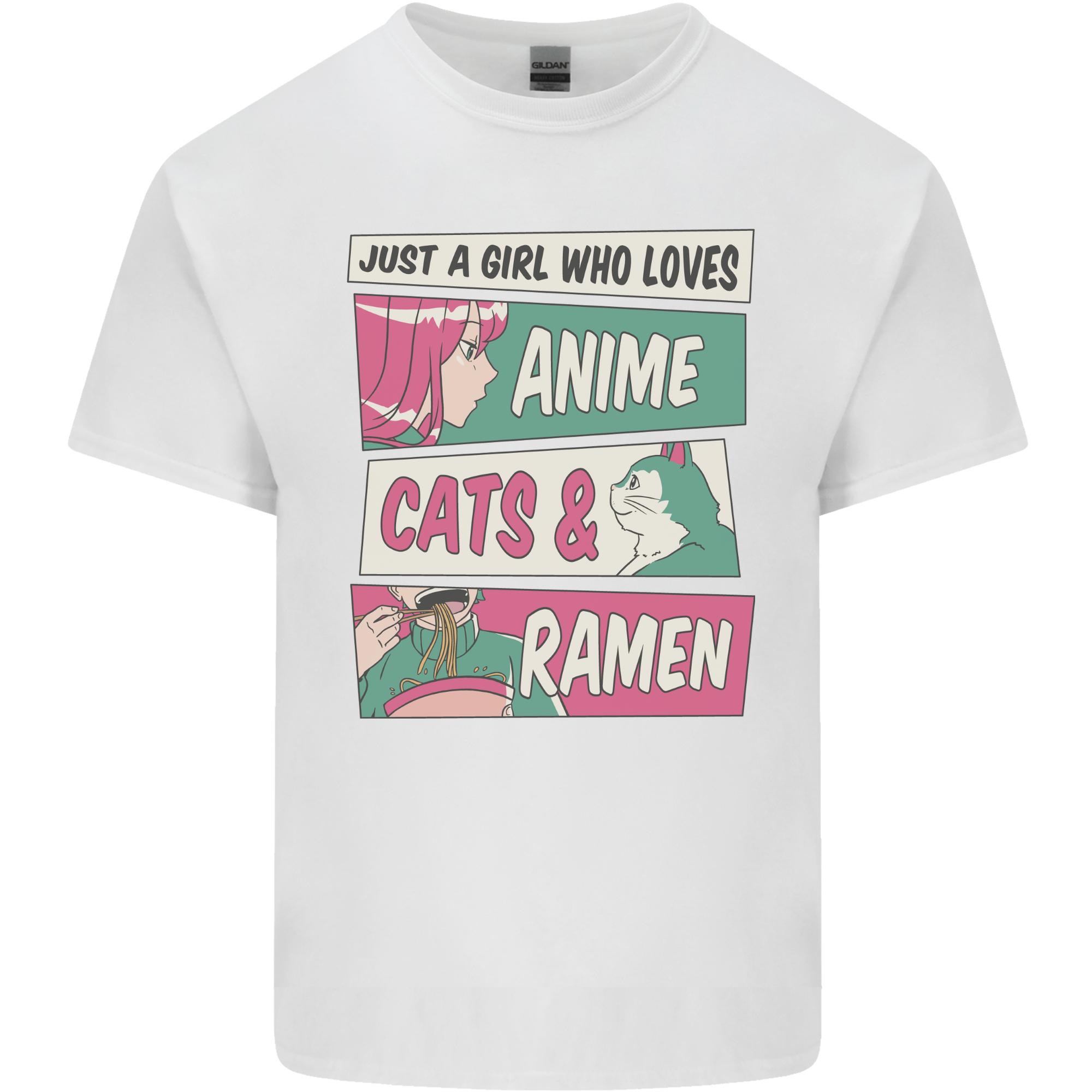 Just a Girl Who Loves Anime Cats RaUnisex Unisexs Light Cotton TShirt S