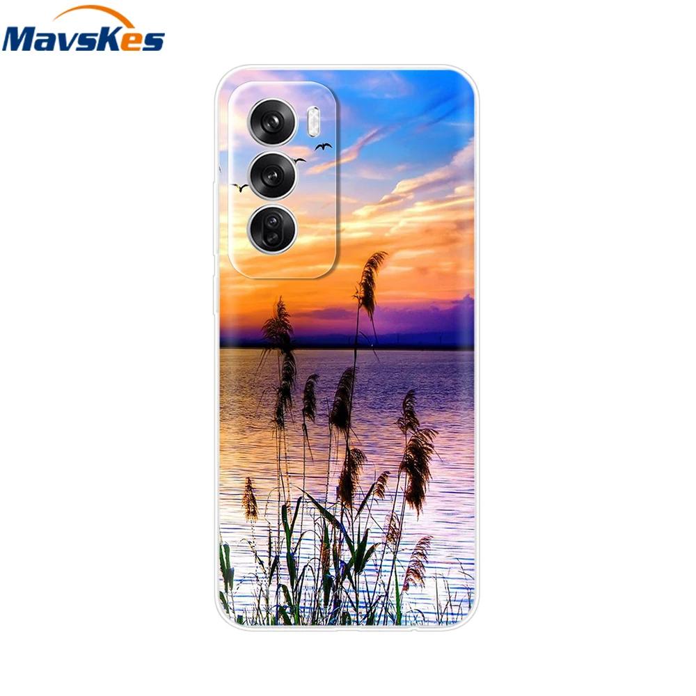 OPPO Reno 12 Pro 5G Case Fashion Flower Silicone Phone Case For OPPO Reno 12 Cover Reno12 Pro Bumper 2024 Soft Black TPU Fundas