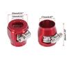 FOUR AN8 Hex Red Car Hose Finisher Rubber Pipe Clamp Universal Fuel Water Hose