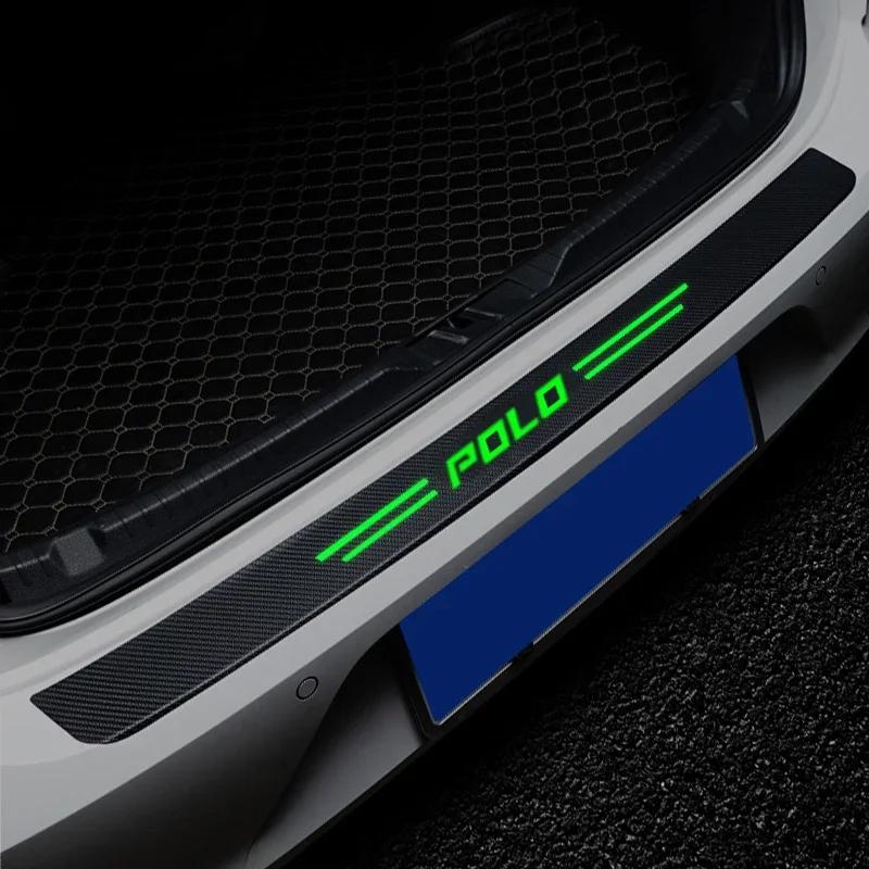 DOG1 Glow-in-Dark Car Threshold Sticker for Volkswagen VW POLO Logo Scratch-Resistant Stylish Door Sills Protection Decoration