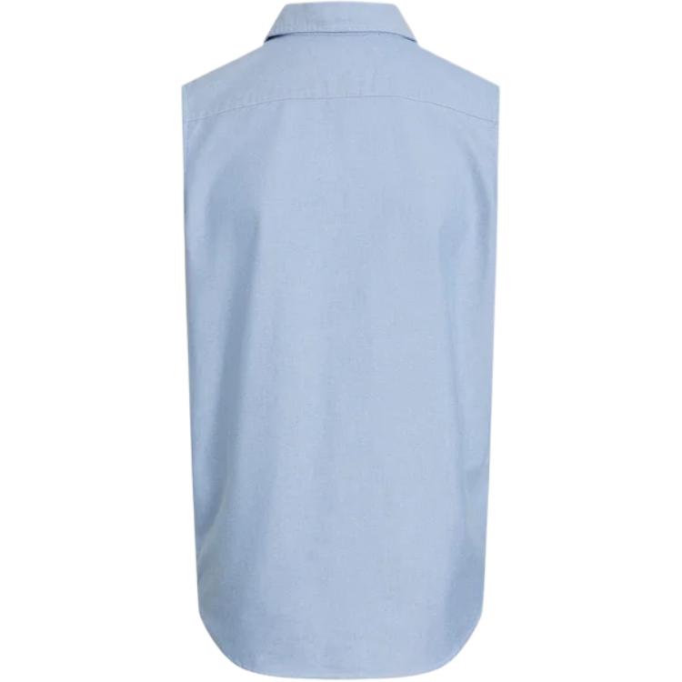 Polo Ralph Lauren Senza Maniche a Coste Singole Polo Donna top Azzurro Chiaro 211968896-002