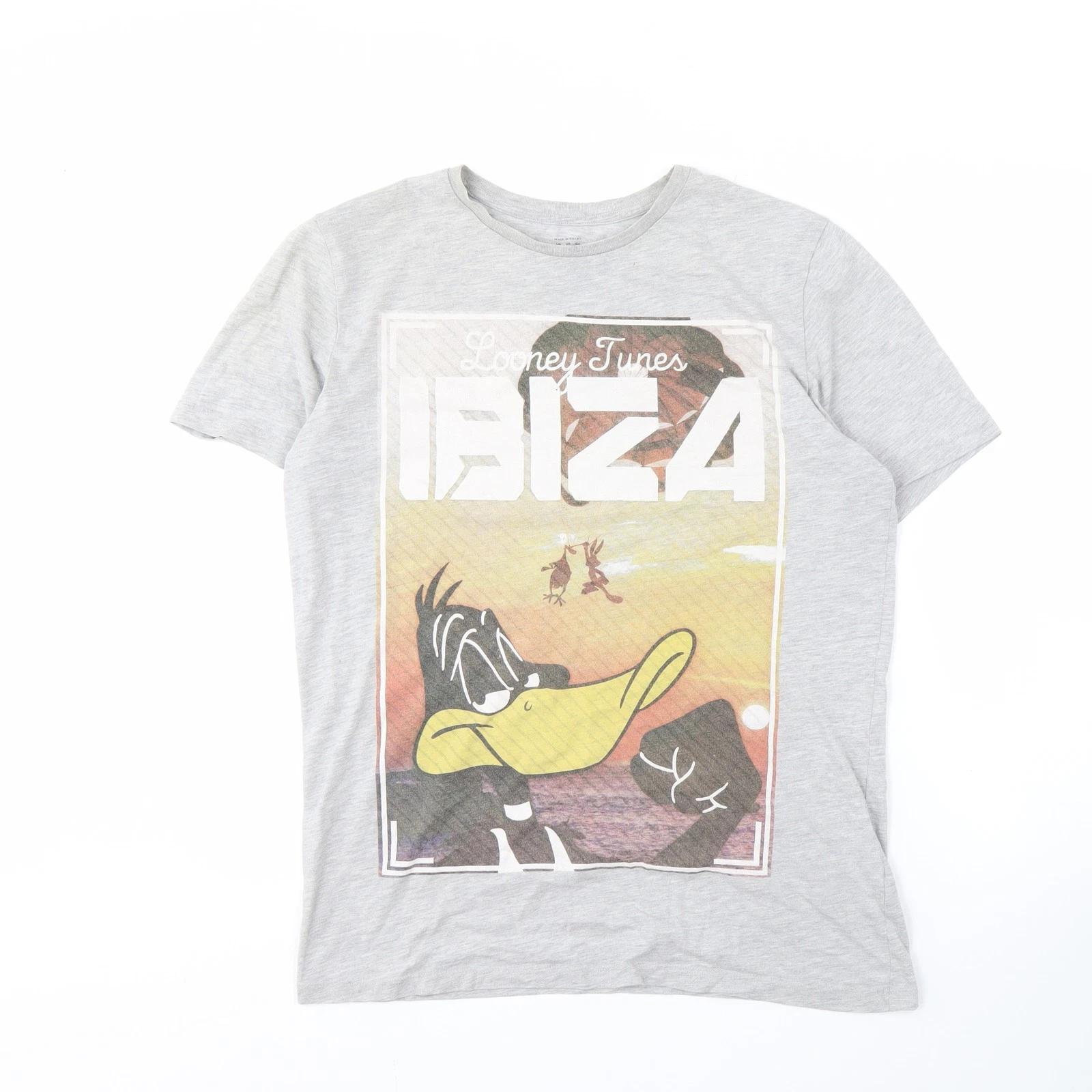 Looney Tunes Grey Men s M Graphic T-Shirt 3XL