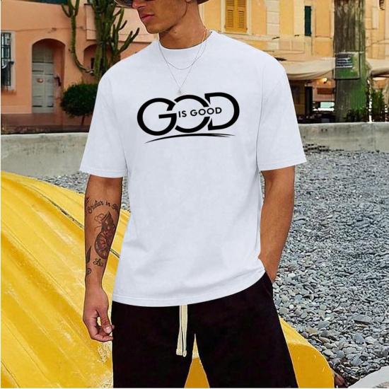 God is Good Christian Shirts for Men Jesus Graphic Faith Shirt Religious Inspirational Tees Bible Verse Tops