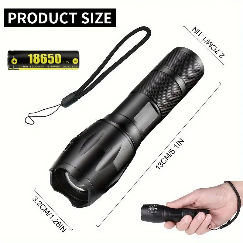 High Power LED Flashlights Self Denfense Tactical Torch Powerful Aluminum Alloy Flashlight Waterproof Zoom Outdoor With 5 Modes