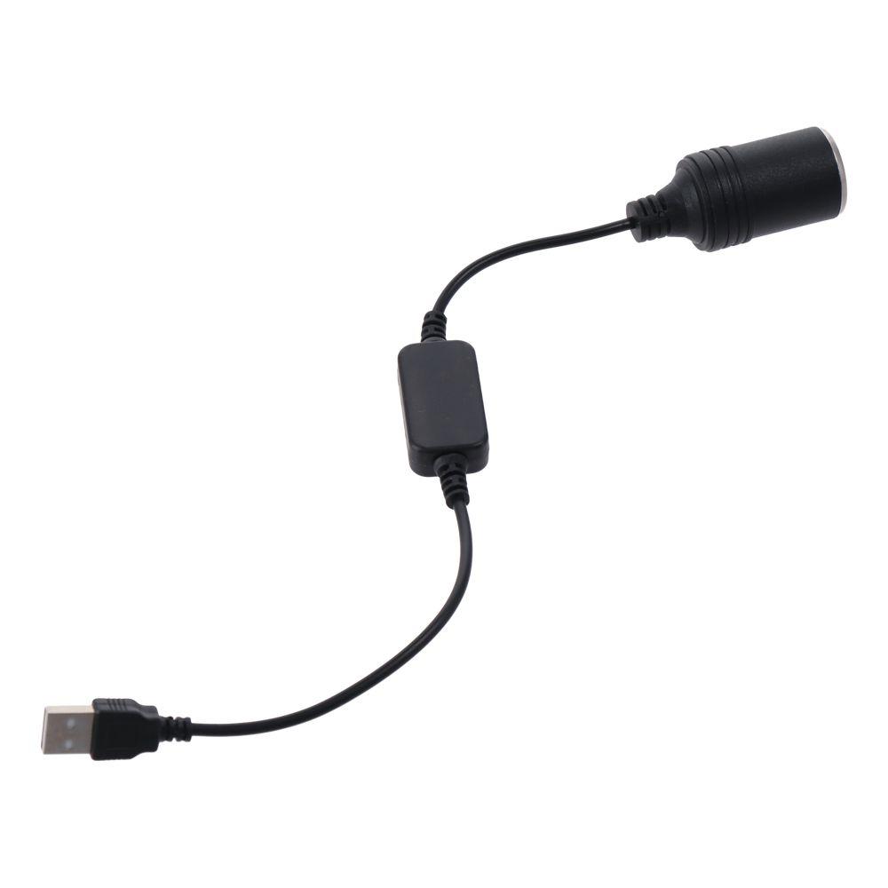 2Pcs Car Assessories Parts 5V To 12V Car Lighter Socket Black Female Plug Converter USB Cable For Car