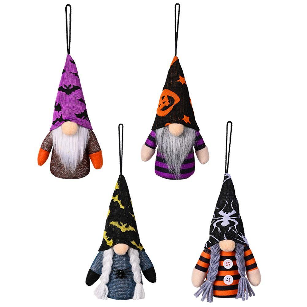 2pcs With Light Dwarf Small Pendant Hanging Faceless Doll Halloween Decoration Pendant Gifts