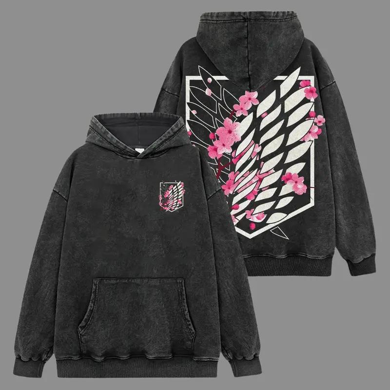 

Атака Титанов Эрен Леви Аниме Принт Худи с капюшоном Мужские Женские Из стираного хлопка Толстовки Ретро Уличная одежда Харадзюку Мужская Оверсайз Толстовка XXL чёрный