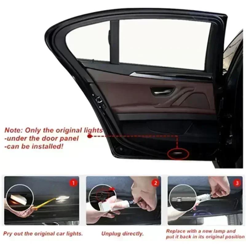 /2/4 Stück LED Auto Türlicht Willkommensprojektor Logo Geister Schattenlampe Für BMW E60 E61 E90 E91 E92 E93 F10 F11 GT Z4 Zubehör