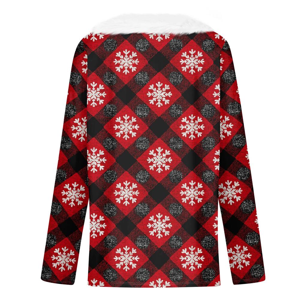 Dámské košile s dlouhým rukávem Roztomilé topy Vánoční potisky Trička Blůzy Ležérní Nadměrné velikosti Základní topy Pulovr