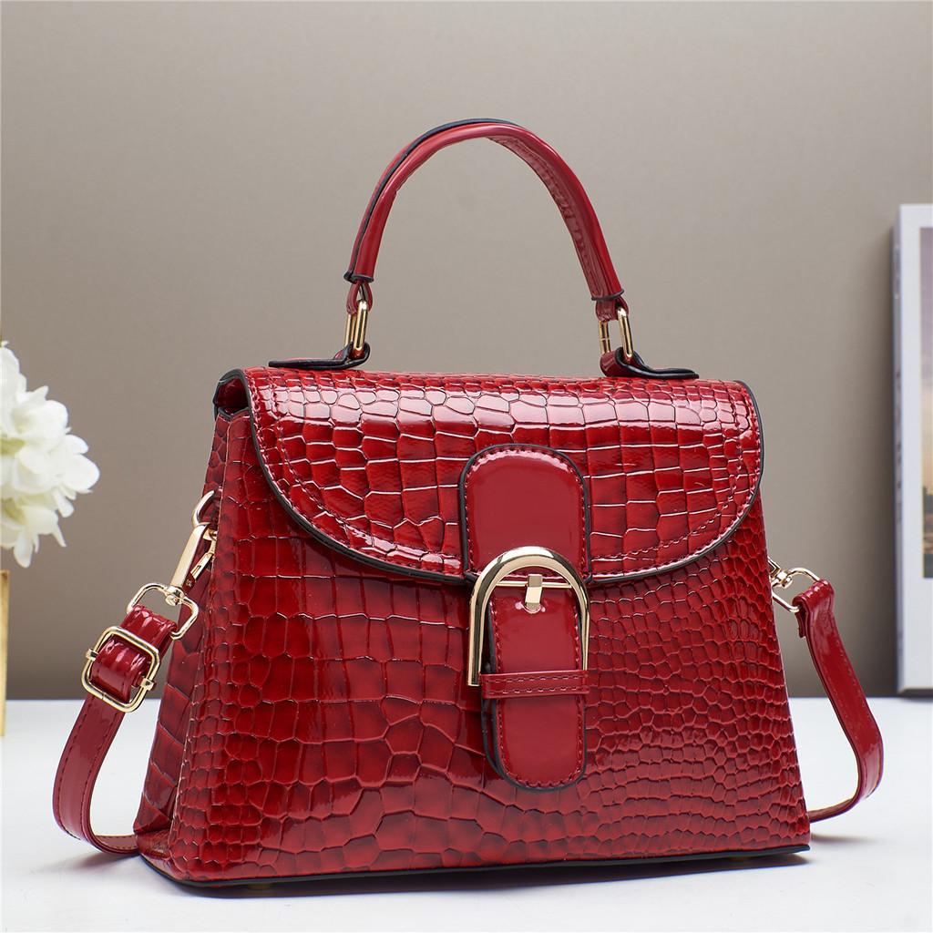 Pu Small Square Bag With Printed Design For Daily Use Womens Casual Handbag