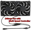 2er-Pack 120mm leiser Lüfter 100V 240V AC Netzteil für PC und Router mit variabler Geschwindigkeitsregelung DC3 12V