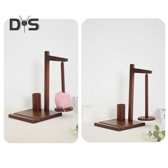 Wooden Yarn Spool Rack with Stable Base Smooth Edge Burr Free Versatile Yarn Ball Dispenser Stand Yarn Spool Rack