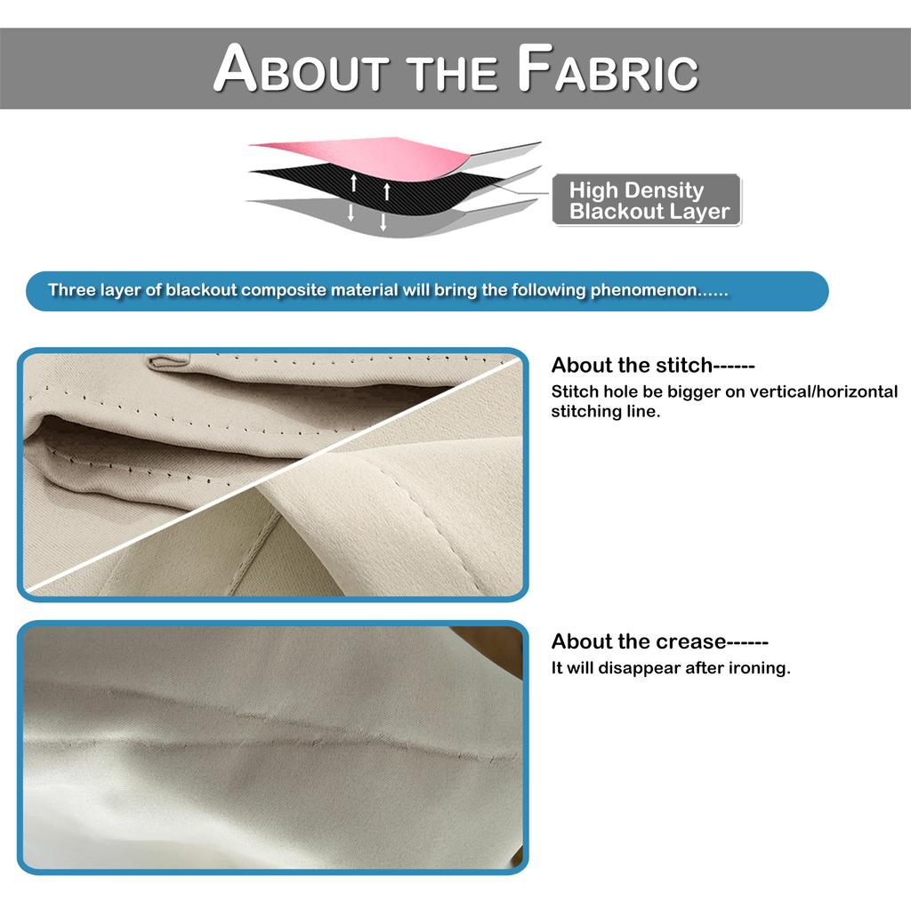 Blackout Curtains for Living Room Darkening Functional Heading Solid Bedroom Curtains Ready-made Thermal Insulated Window Drapes