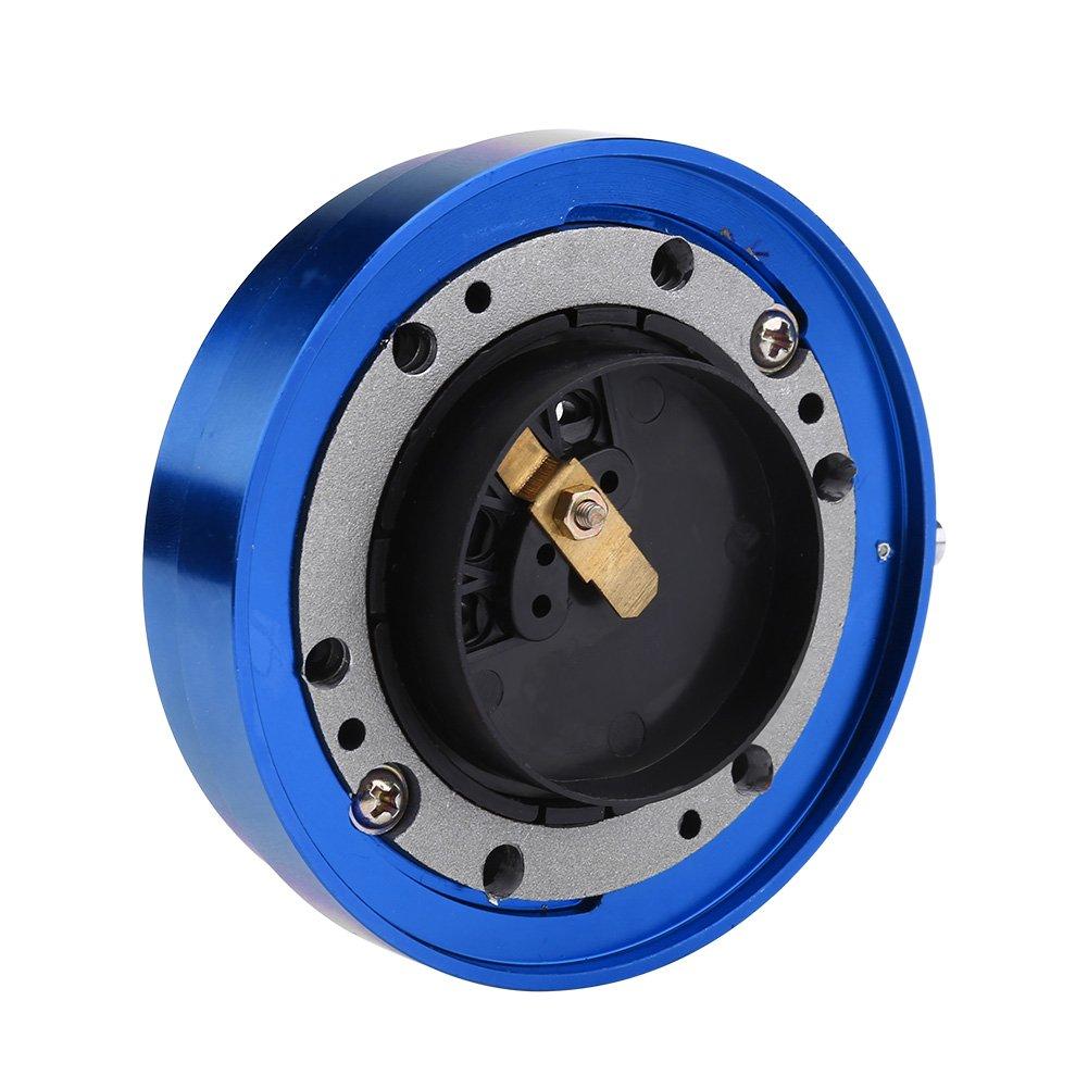 Quick Release Steering Boss Thin Qiilu Steering Boss Steering Boss Steering Wheel Boss Universal Boss Kit for Racing Car (Blue)